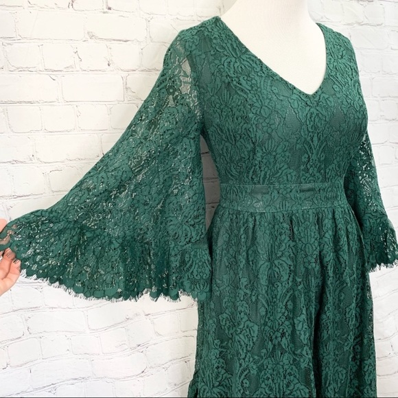 ModCloth Through The Bluebells Green Lace Dress - Picture 4 of 6